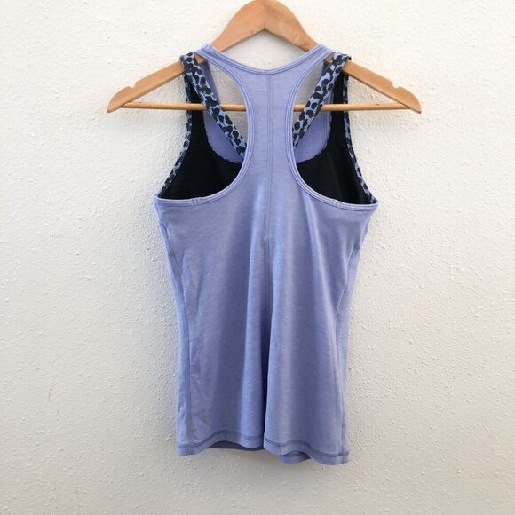 LULULEMON Inspiration Tank II Heathered Lullaby / Ace Spot Lullaby Black Size 4 - Picture 4 of 10
